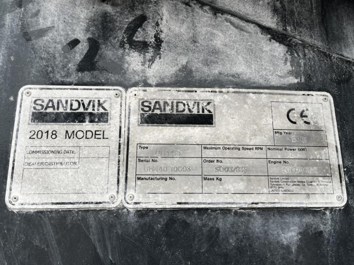 2018 Sandvik UH440i mobil konknuser - cone crusher 