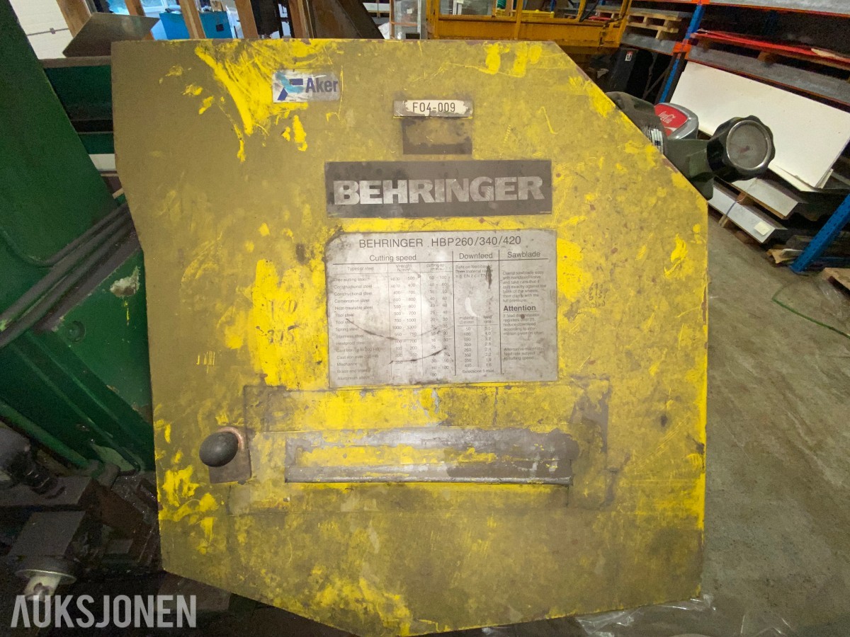 1984 Behringer HBP420A Båndsag