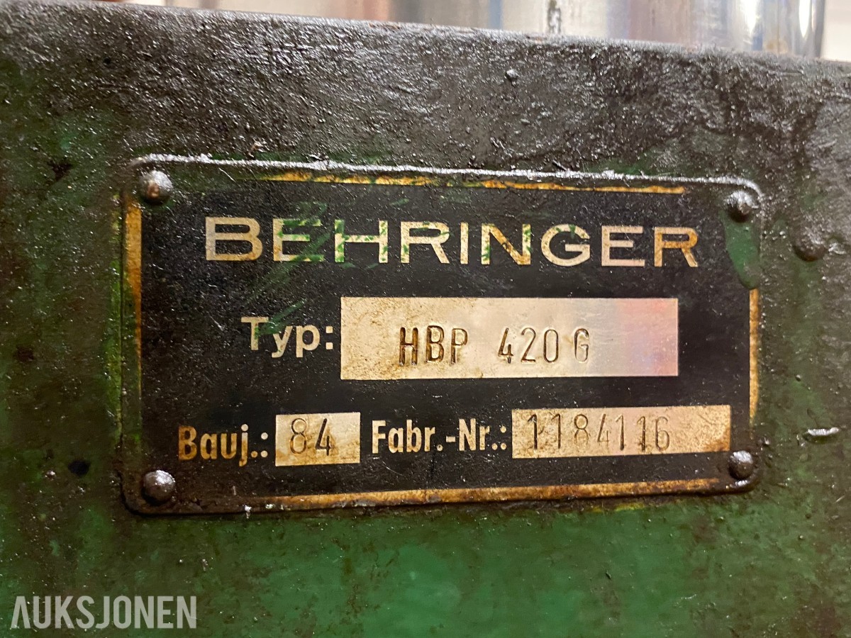 1984 Behringer HBP420A Båndsag