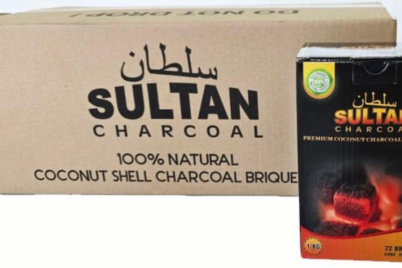 Vareparti - SULTAN CHARCOAL PREMIUM KOKOSNØTT-KULLBRIKETTER 100kg.