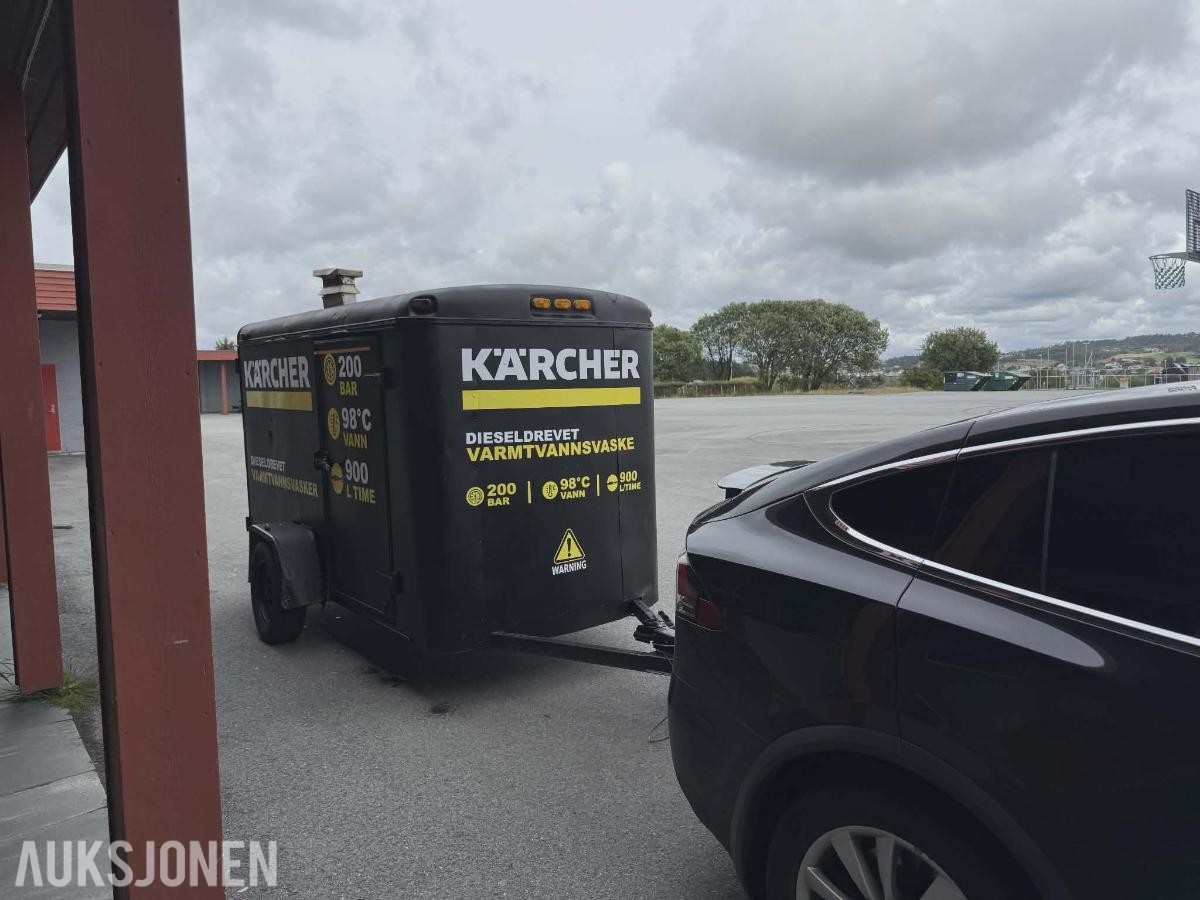 Kärcher Hds 1000 Henger med vanntank og Karcher dieseldrevet høytrykksvasker