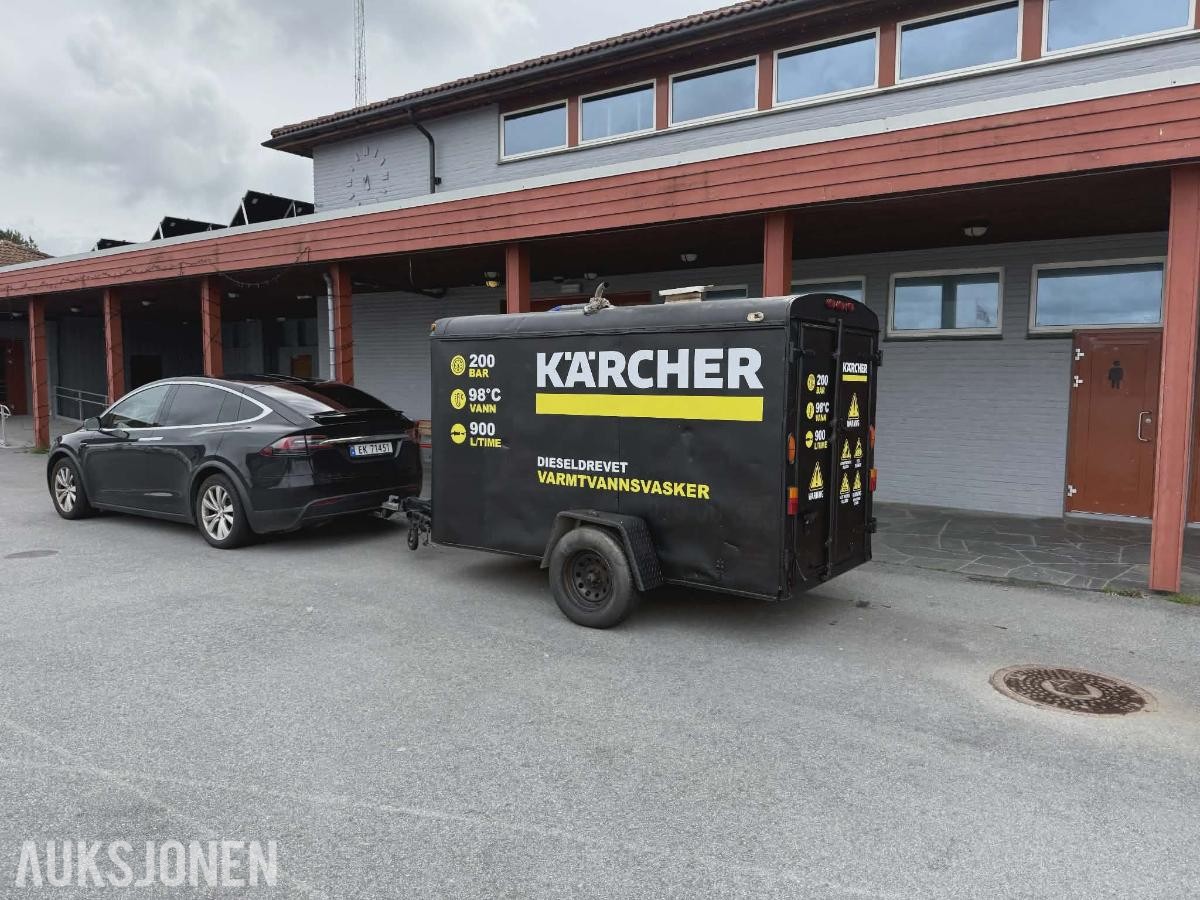 Kärcher Hds 1000 Henger med vanntank og Karcher dieseldrevet høytrykksvasker
