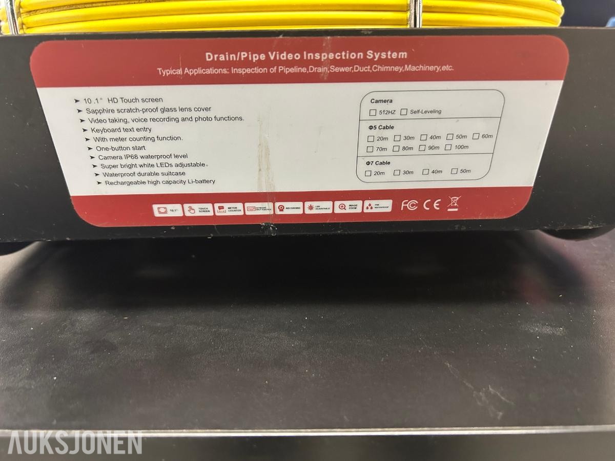 2024 TP 9613 Rørinspeksjonssystem med 30 meter kabel
