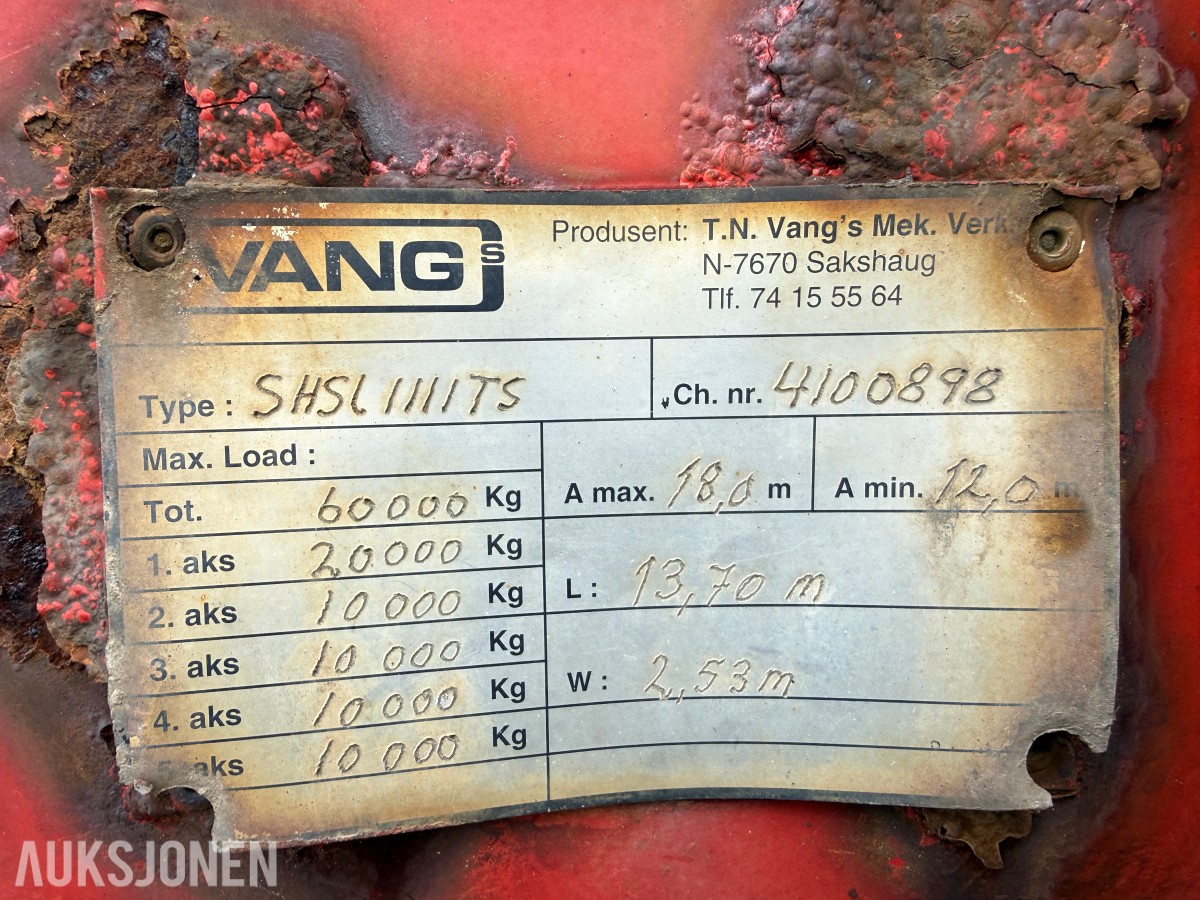 1998 Vang Shsl 1111 TS - Maskinhenger
