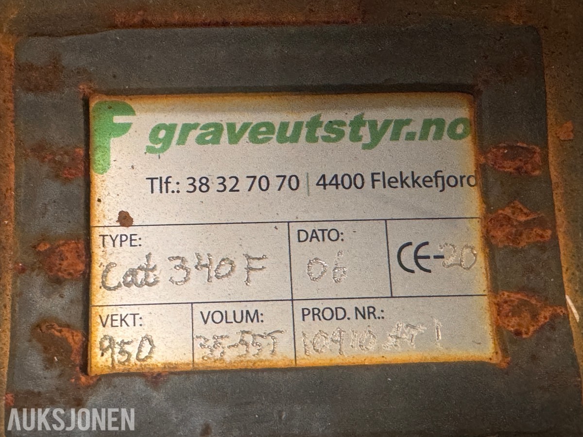 2020 Hydraulisk hurtigfeste G90 - Tilpasset Cat 340F