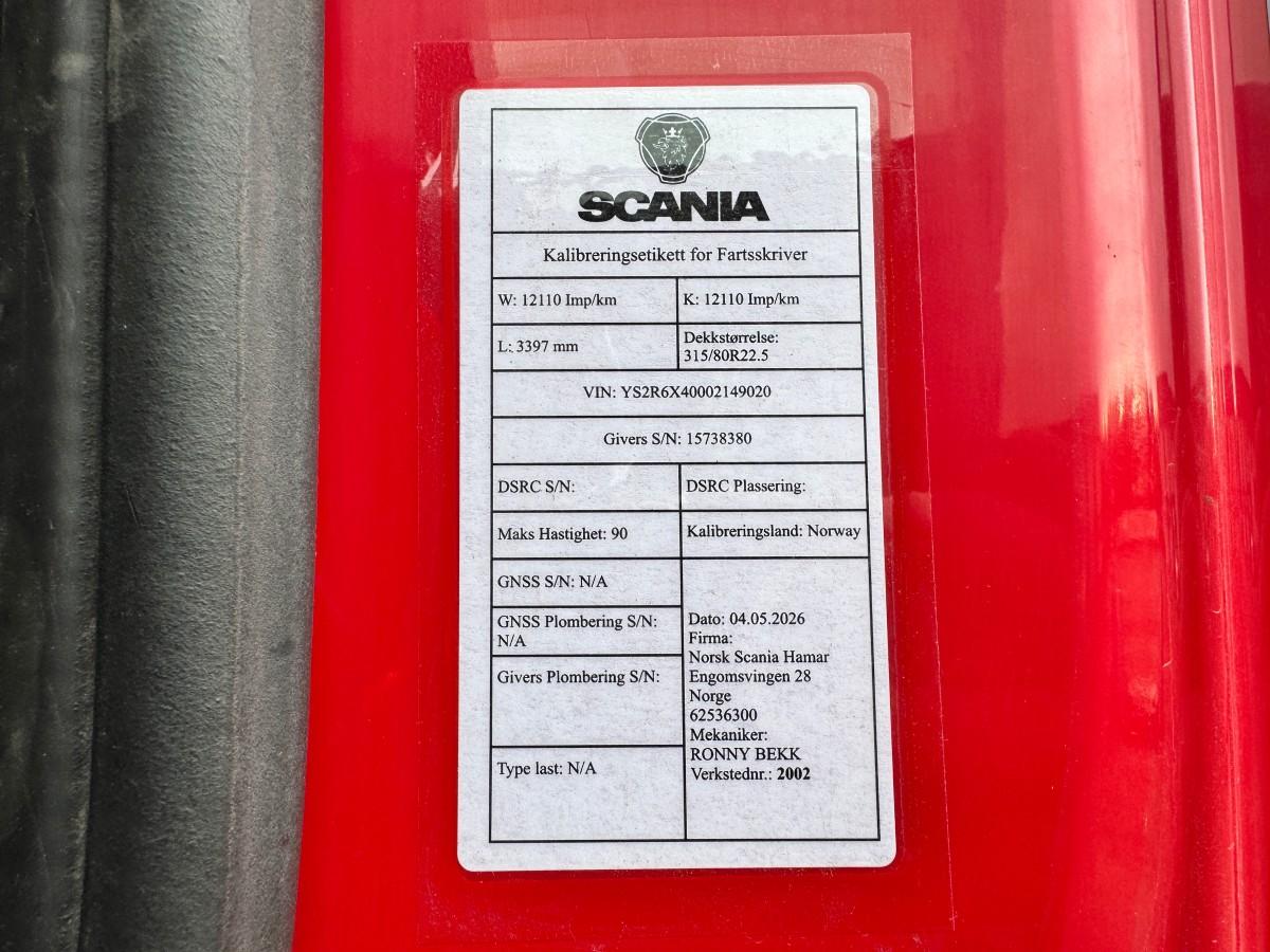 2018 Scania R580 GODT UTSTYRT 6x4 TIPPBIL 