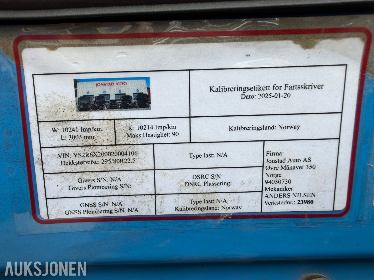 2004 Scania R-serie krokbil med multilift hlz26m krok