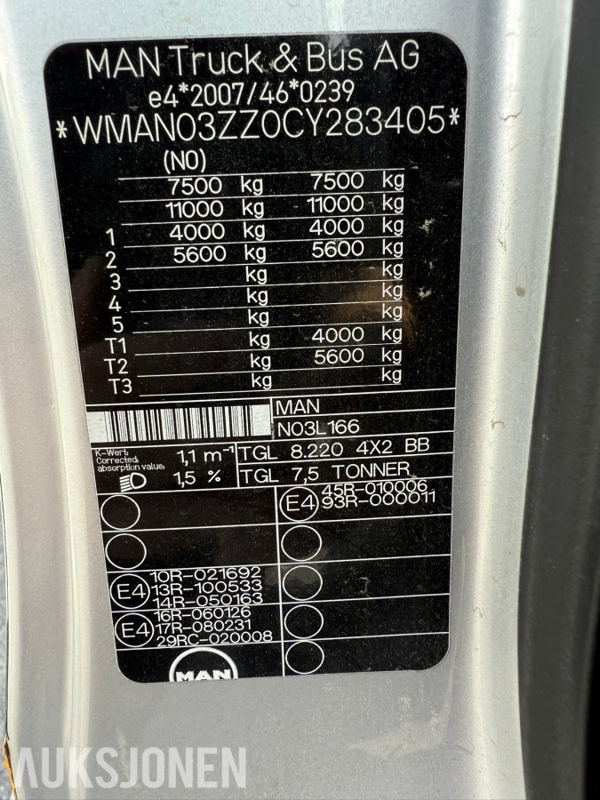 2012 MAN TGL m/Ruthmann Steiger TK 145 lift