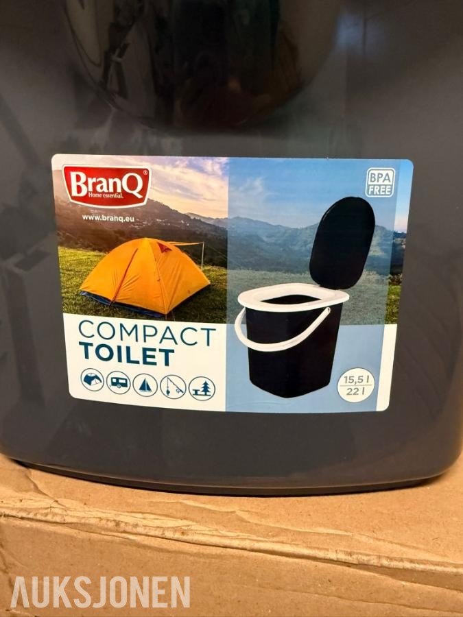 Beredskapstoaletter – 8 stk. nye BranQ Compact-toaletter