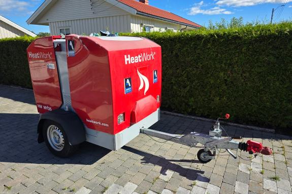 HeatWork HW MY35 varmeaggregat på tilhenger - dieselbrenner fra Riello - innebygd generator - 4 621 driftstimer