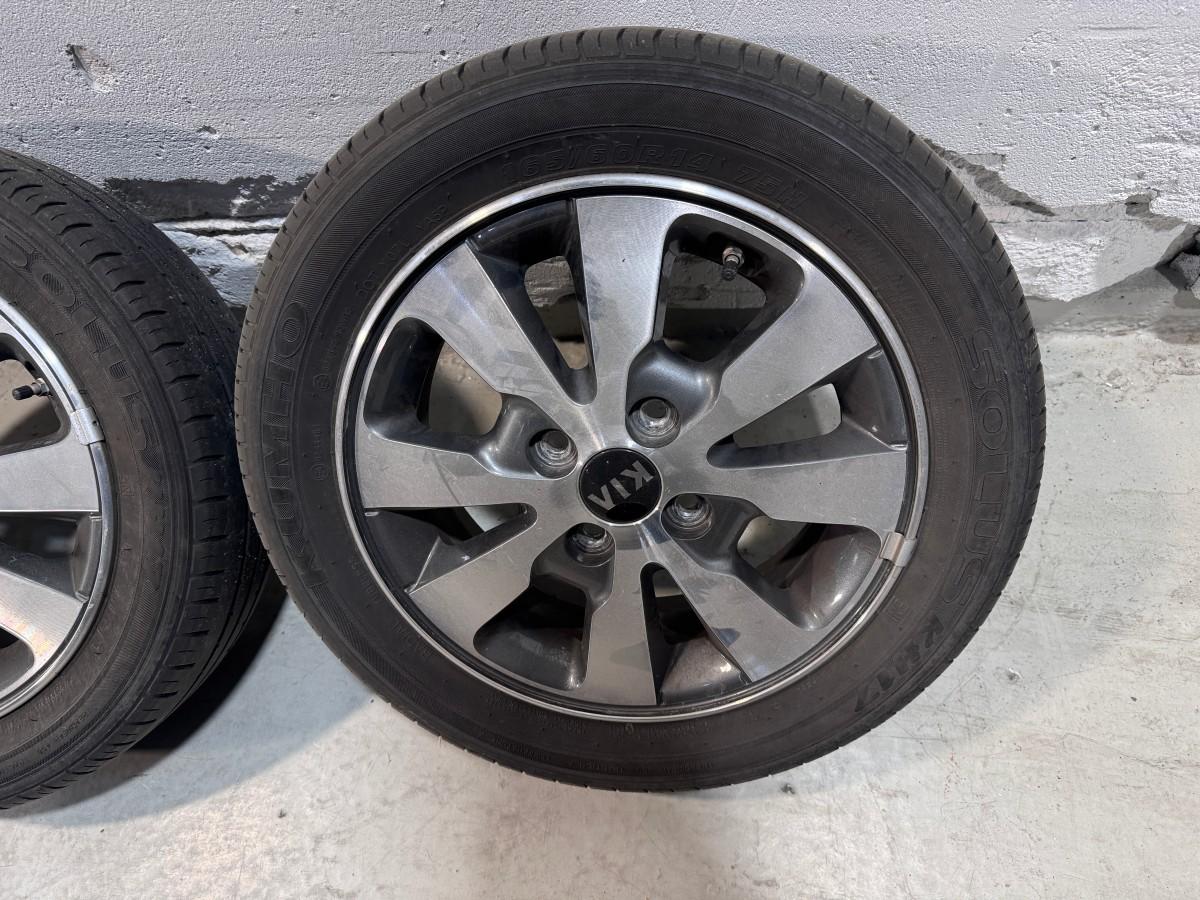 4 stk. Kia originalfelger med sommerdekk – 165/60 R14