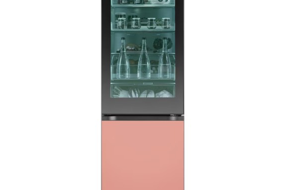 LG InstaView MoodUP Kjøl/Frys (sort/fargeskiftende LED) - Stilig og smart kombiskap
