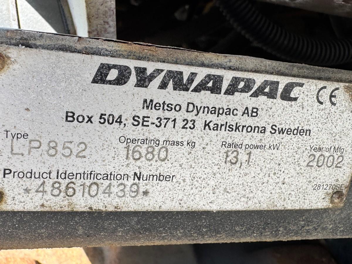 2002 Dynapac LT852 grøftevals 1608 KG 13, KW MOTOR