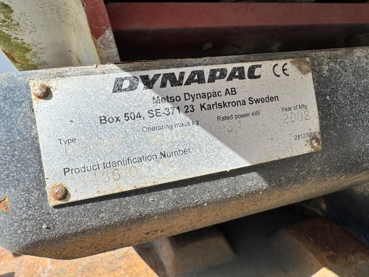 2002 Dynapac LT852 grøftevals 1608 KG 13, KW MOTOR