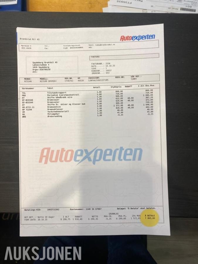NISSAN QASHQAI 1.6 114HK – LAV KM / EU-GODKJENT / VELHOLDT