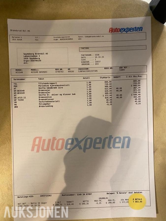 NISSAN QASHQAI 1.6 114HK – LAV KM / EU-GODKJENT / VELHOLDT