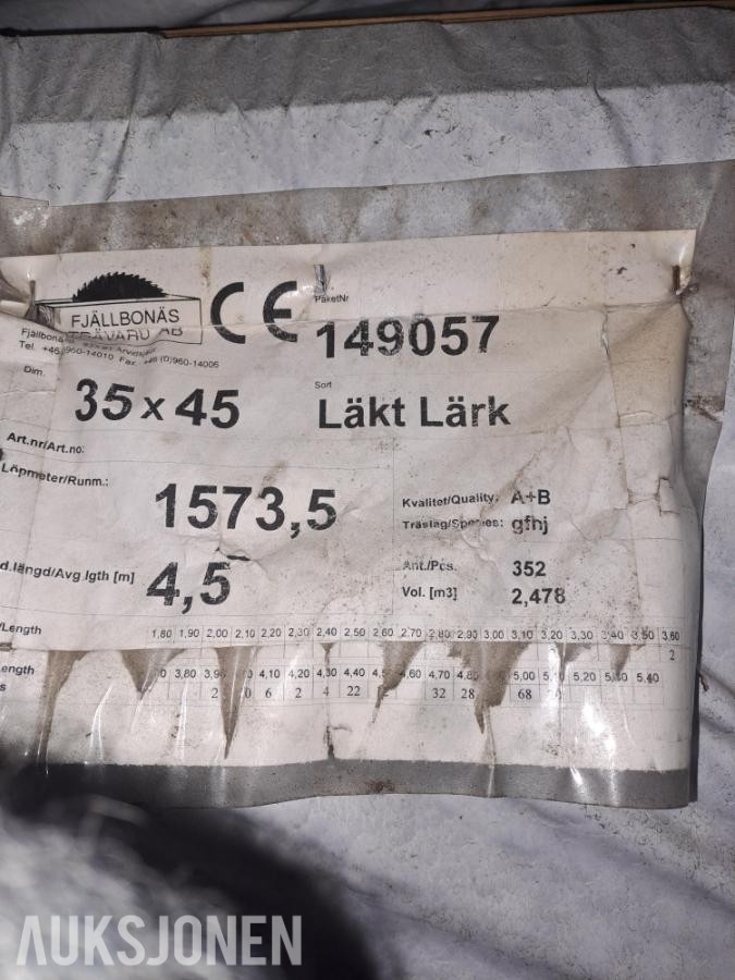 Sibirsk lerk Lekter/spilekledning - 1573 meter