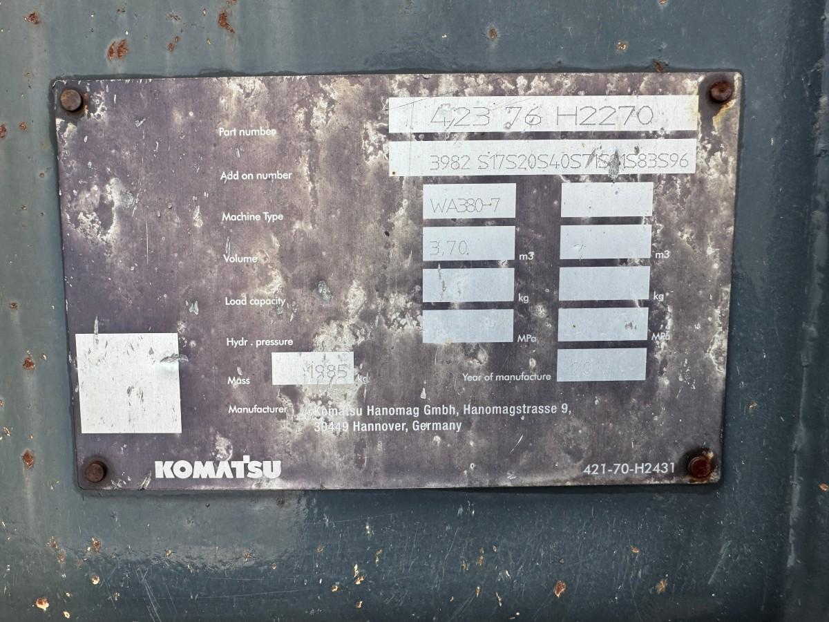 1985 Komatsu Hjullasterskuffe