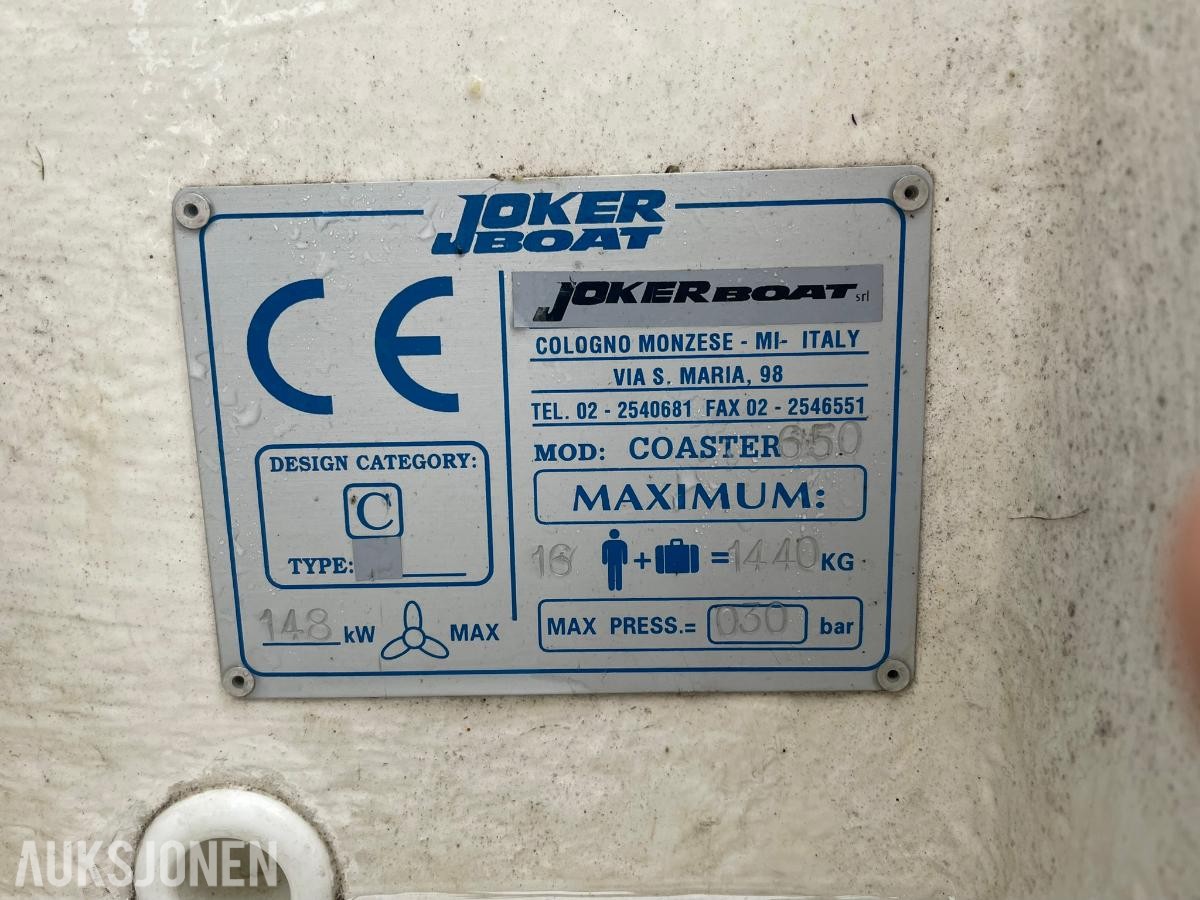 Joker Coaster 650 med Suzuki 200HK (32,2 timer) - 10 Seter - Henger - Radar