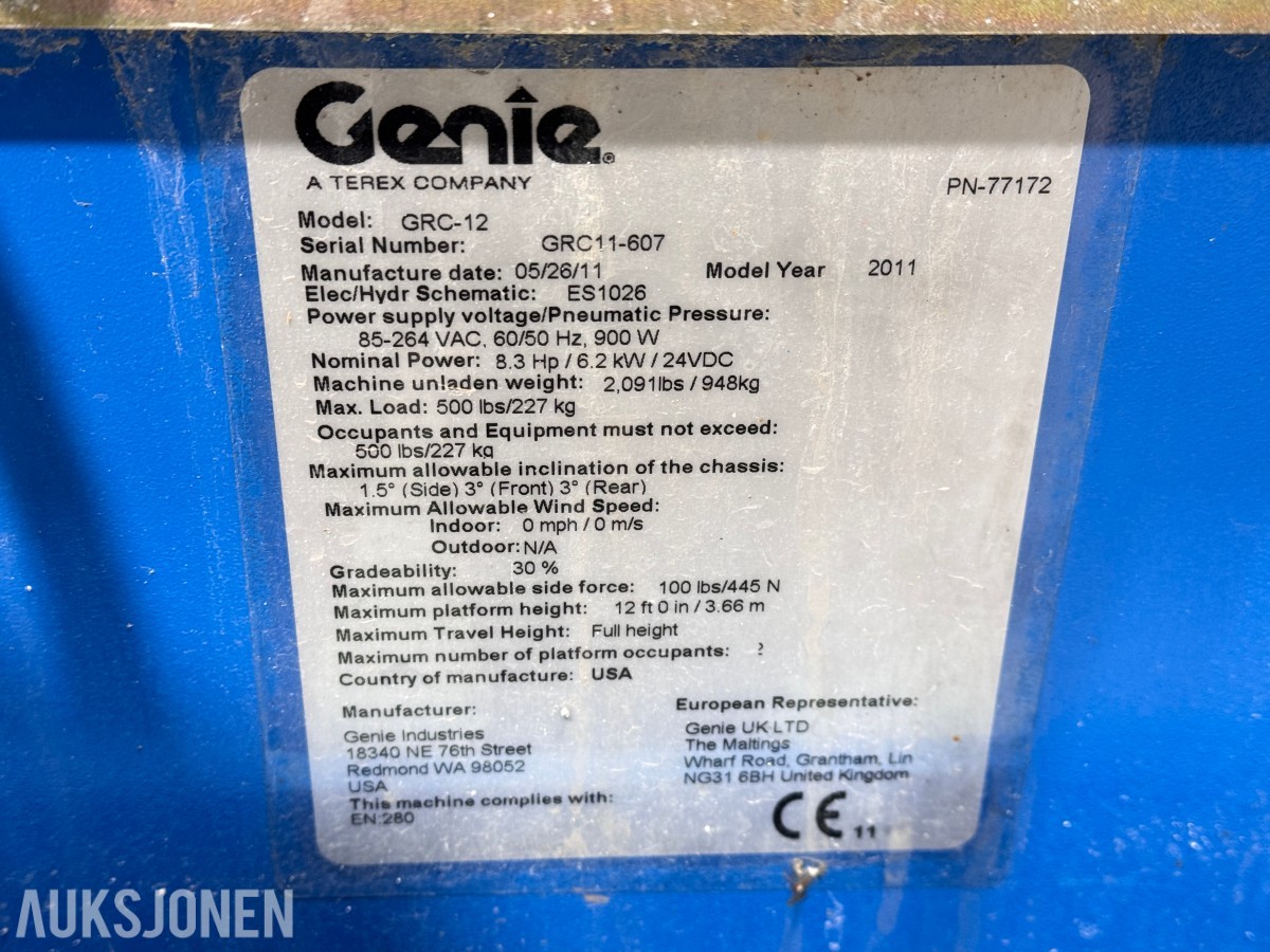 2011 Genie GRC-12 - 5,5m mastelift