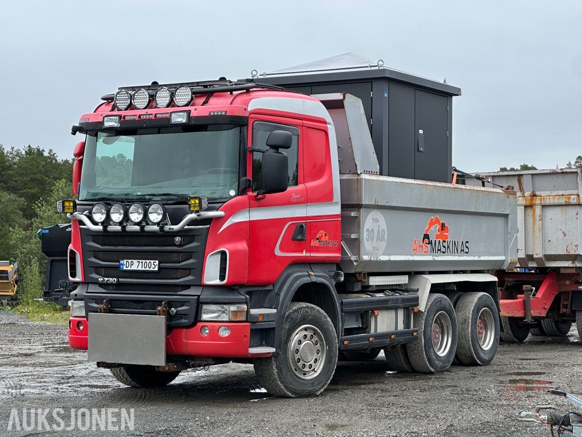 2012 Scania R730 6x4 - tippbil, brøyterigget, retarder