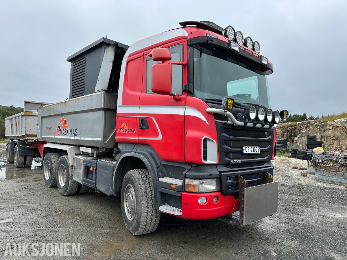 2012 Scania R730 6x4 - tippbil, brøyterigget, retarder