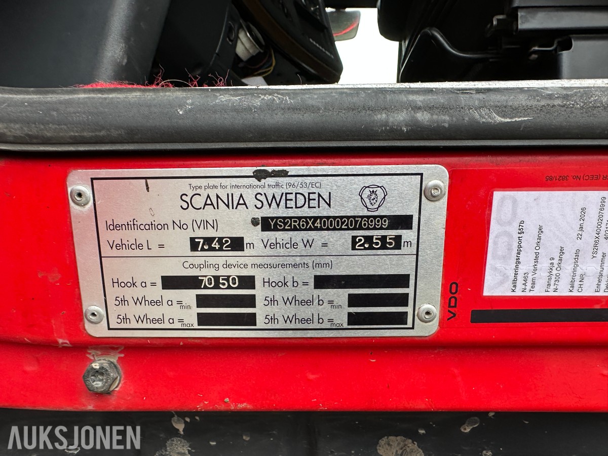 2012 Scania R730 6x4 - tippbil, brøyterigget, retarder