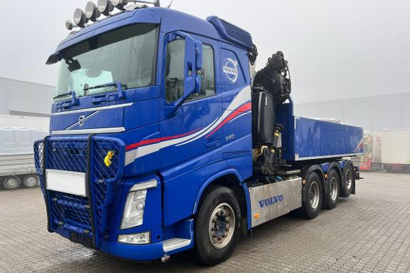 2018 Volvo FH-540 6x4 Tridem serfisert Effer 31 t plan med tipp Auto lemm