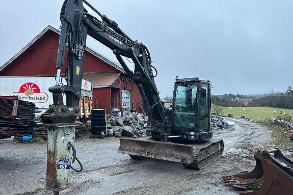 2019 Eurocomach 100TR 10-tonns gravemaskin, S50, 2 skuffer, Pigghammer