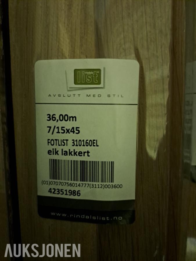 Eikelist Gulvlist/fotlist - 288M