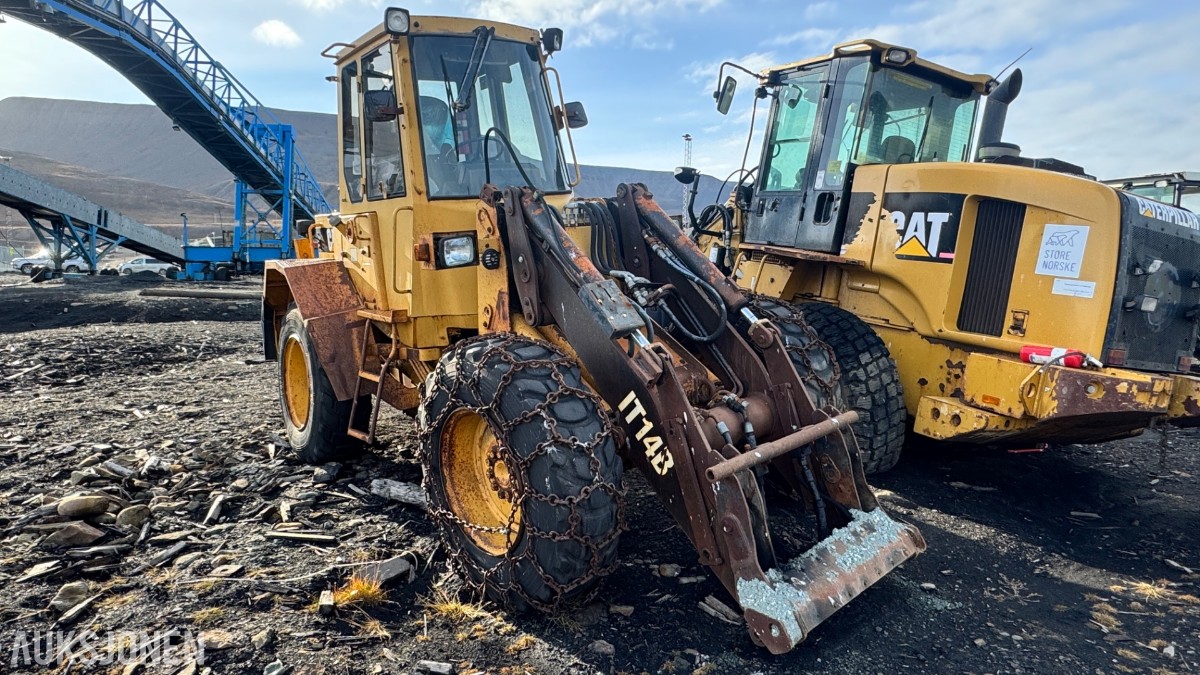 1990 Caterpillar IT14B hjullaster – motorhavari – reparasjonsobjekt/delemaskin 
