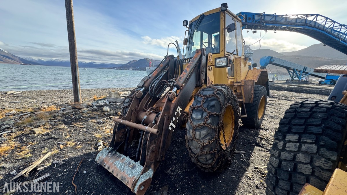 1990 Caterpillar IT14B hjullaster – motorhavari – reparasjonsobjekt/delemaskin 