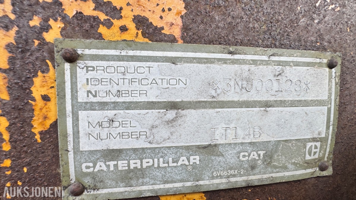 1990 Caterpillar IT14B hjullaster – motorhavari – reparasjonsobjekt/delemaskin 