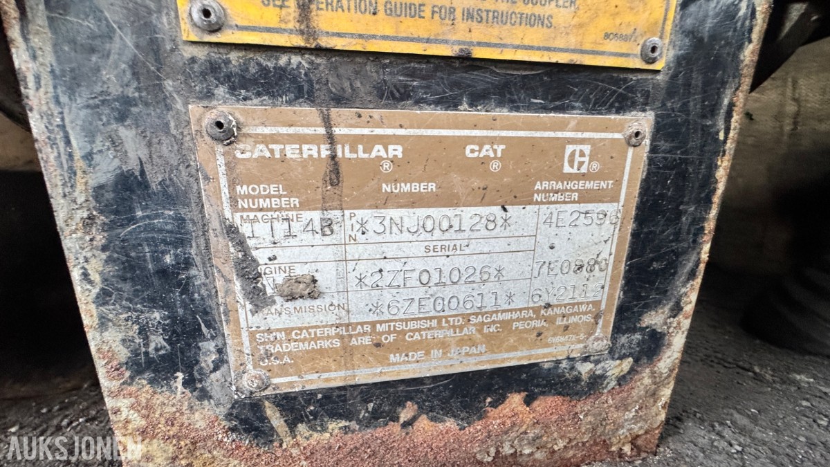 1990 Caterpillar IT14B hjullaster – motorhavari – reparasjonsobjekt/delemaskin 