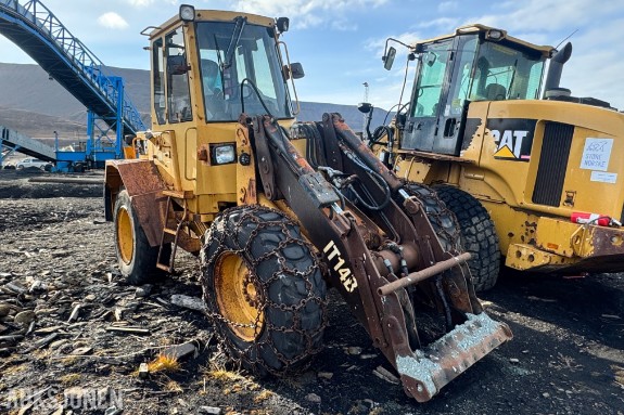 1990 Caterpillar IT14B hjullaster – motorhavari – reparasjonsobjekt/delemaskin