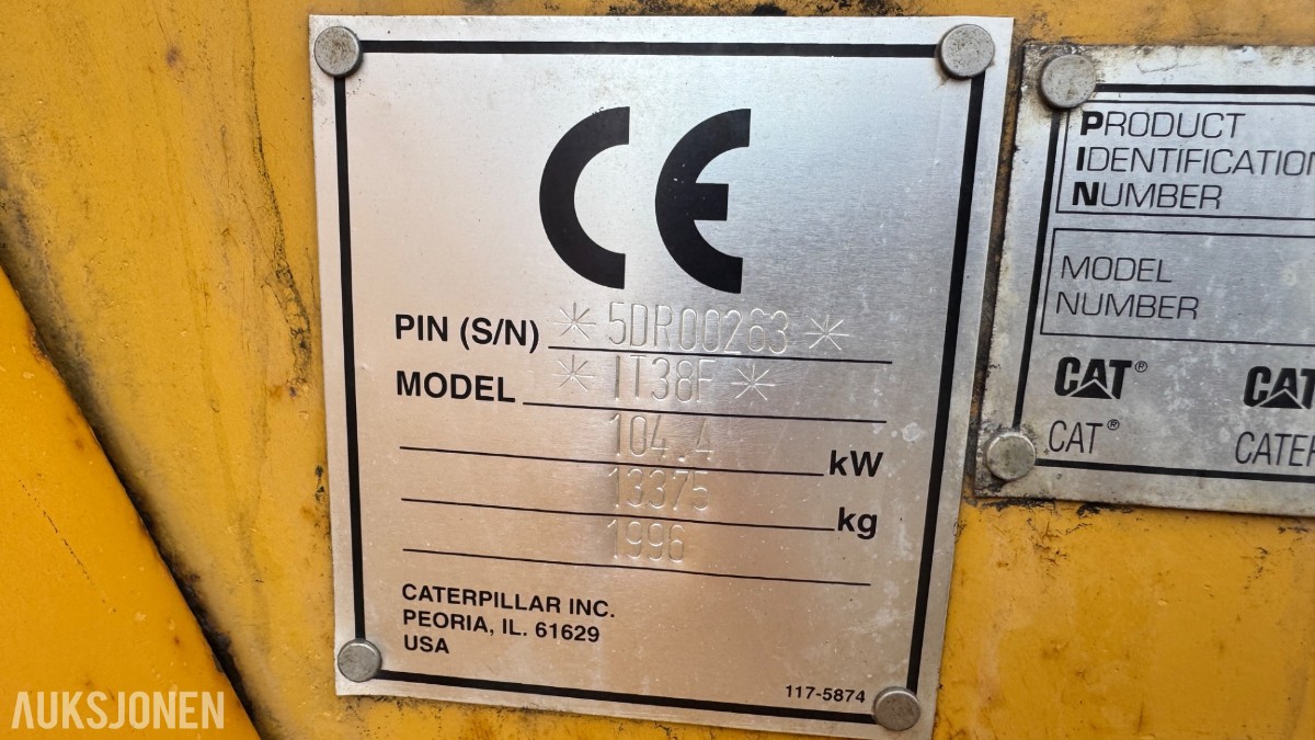 1996 Caterpillar IT38F hjullaster – reparasjonsobjekt/delemaskin