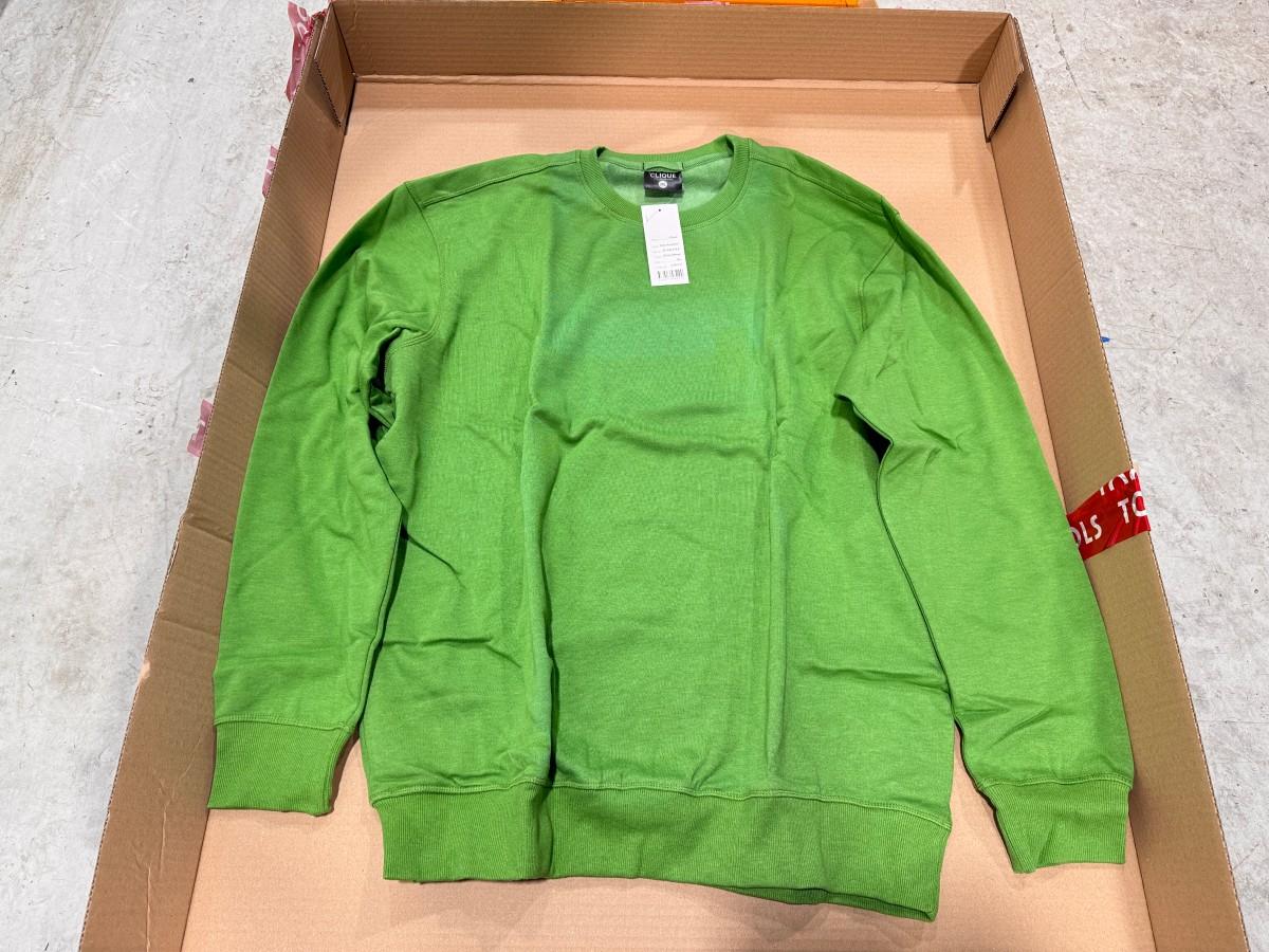 6 stk Clique Classic Roundneck gensere i størrelse 3XL – Green Melange