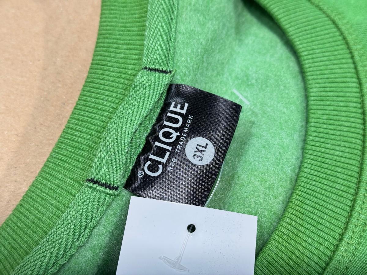 6 stk Clique Classic Roundneck gensere i størrelse 3XL – Green Melange