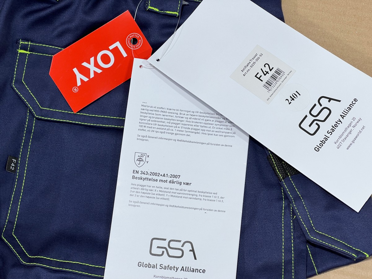 3 stk GSA Multinorm arbeidsbukser LOXY – størrelse F42