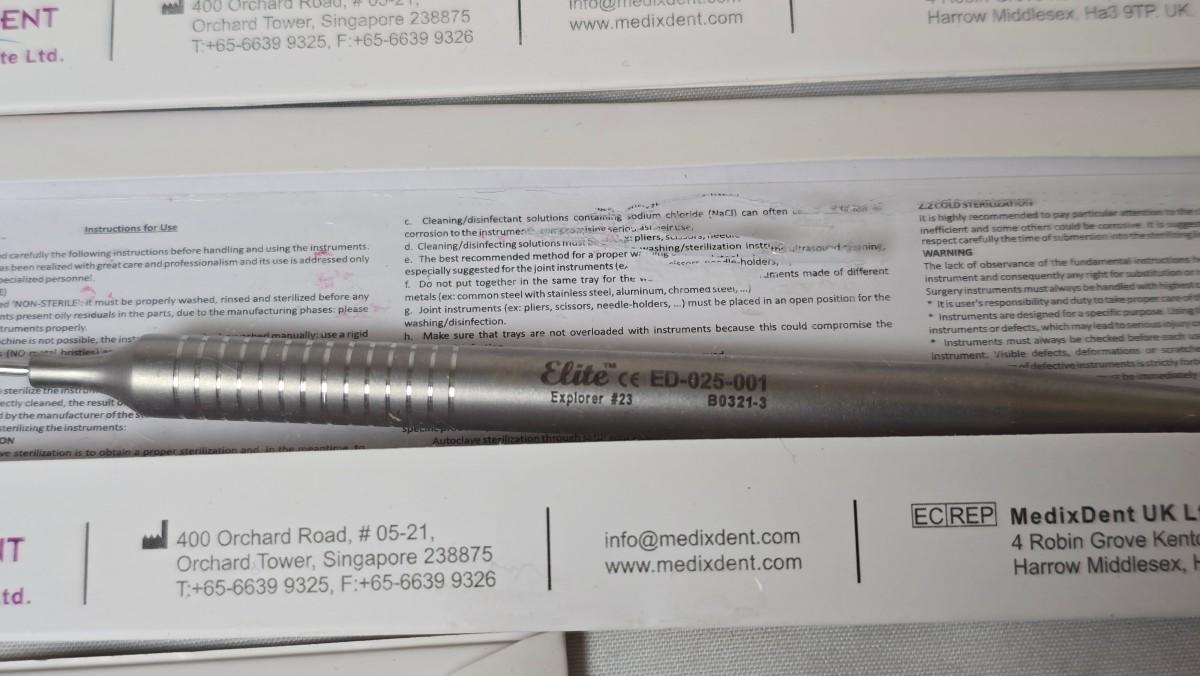 5 stk MedixDent Elite Explorer #23 ED-025-001 dentalinstrumenter