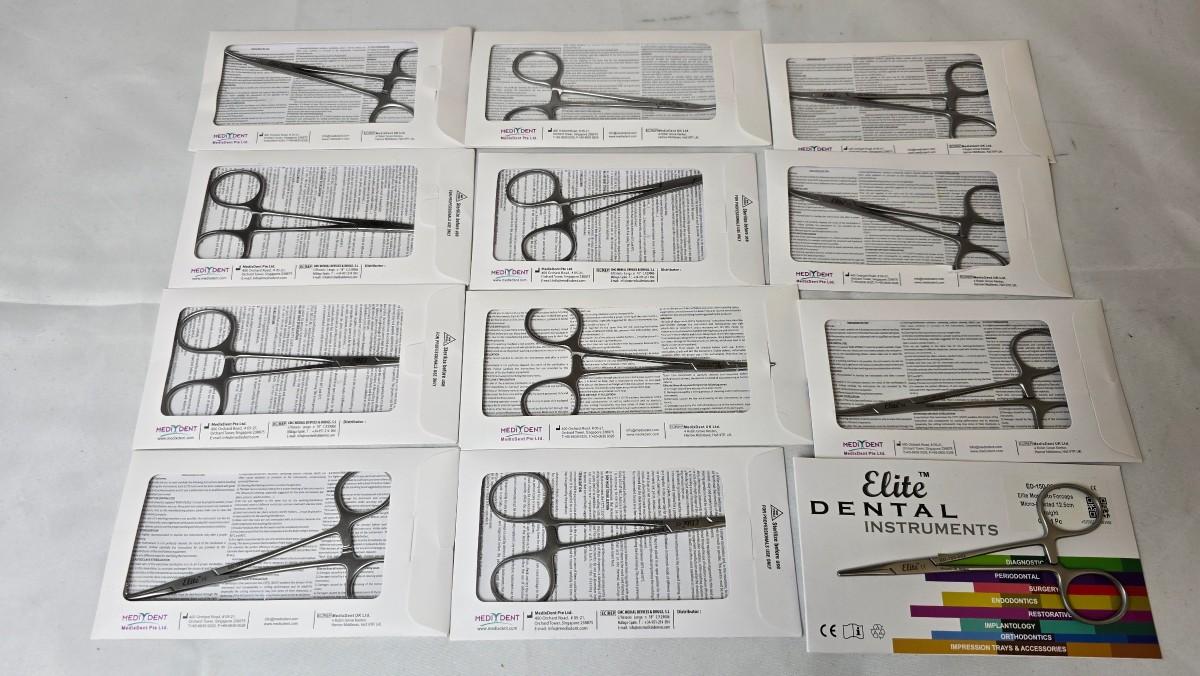 12 stk MedixDent Elite Micro-Halsted Mosquito Forceps 12,5 cm