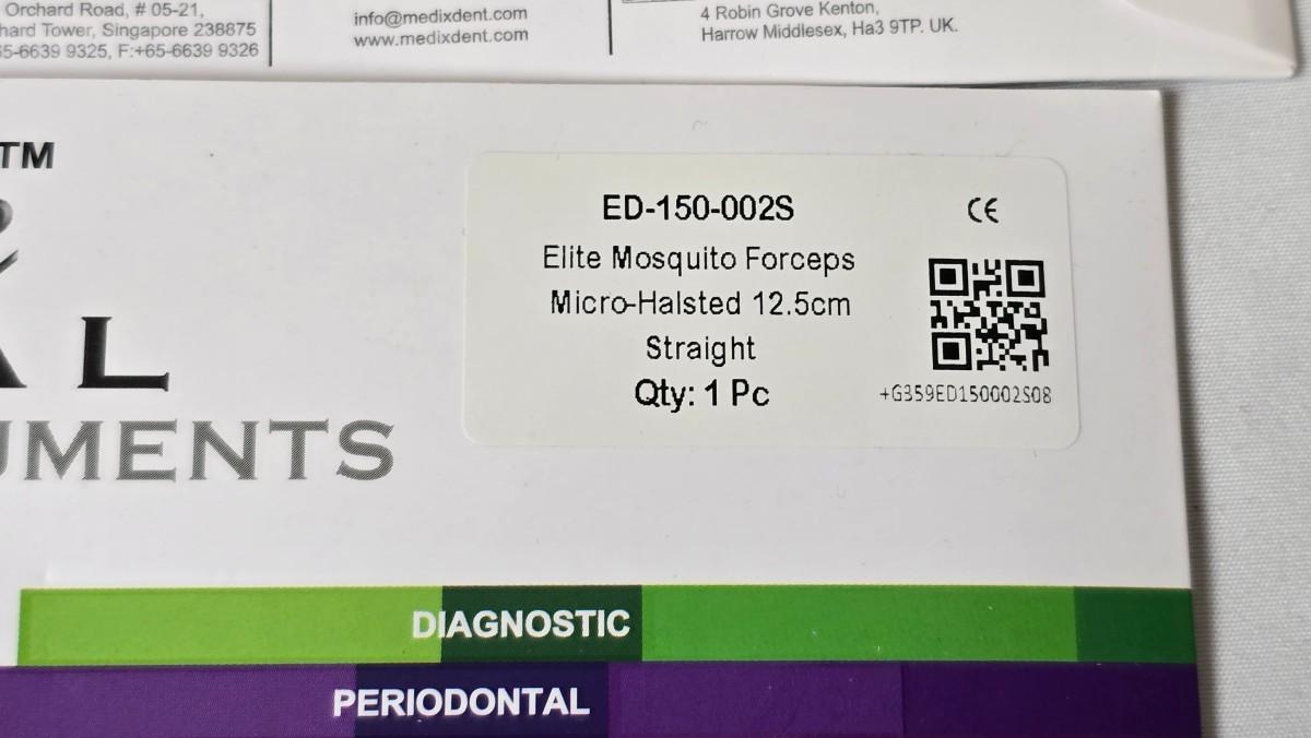 12 stk MedixDent Elite Micro-Halsted Mosquito Forceps 12,5 cm