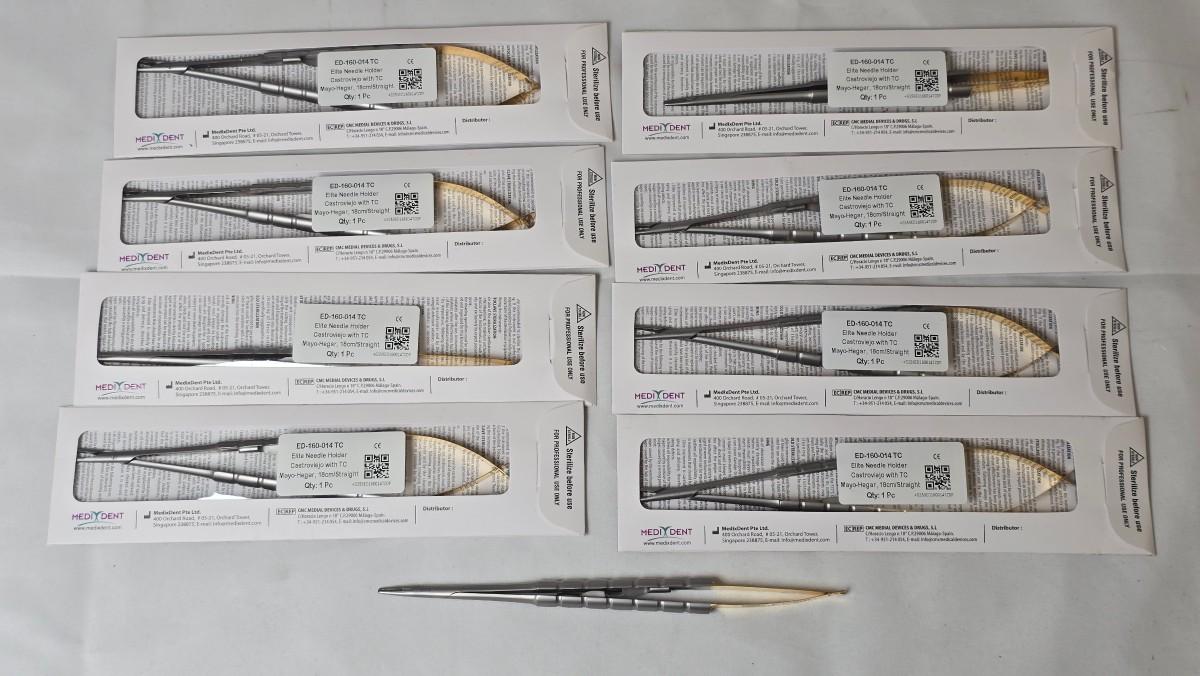 9 stk MedixDent Elite Castroviejo nåleholdere ED-160-014TC