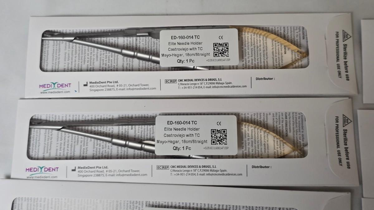 9 stk MedixDent Elite Castroviejo nåleholdere ED-160-014TC