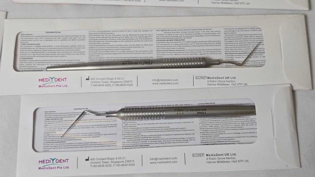 10 stk MedixDent Elite D11 dentalinstrumenter ED-025-015