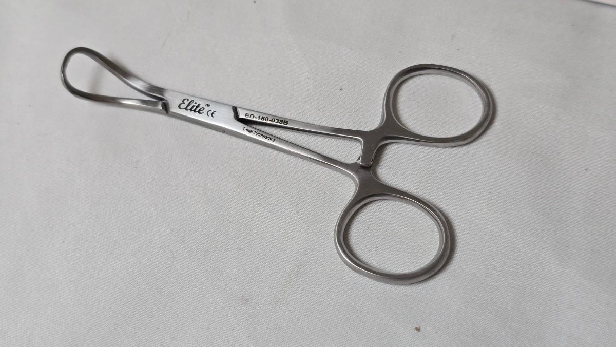 7 stk MedixDent Elite Backhaus håndkleklemmer ED-150-038B