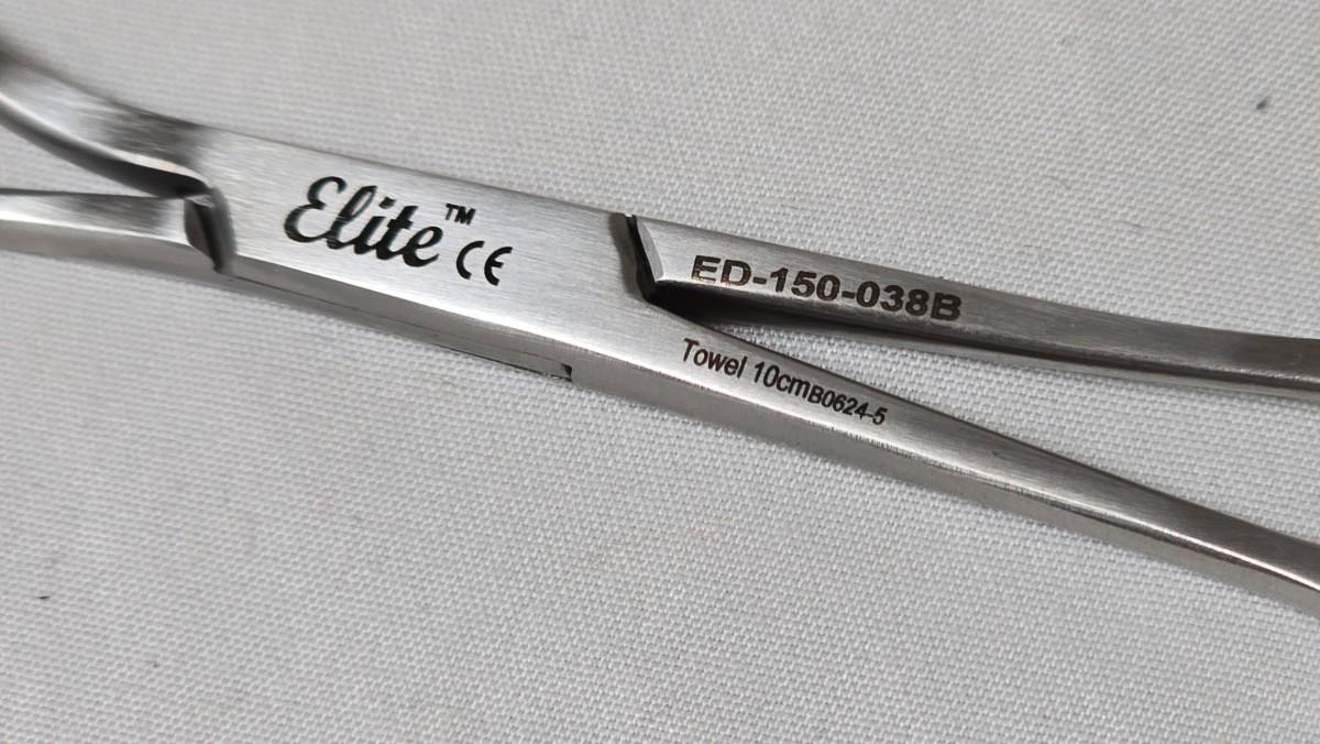 7 stk MedixDent Elite Backhaus håndkleklemmer ED-150-038B