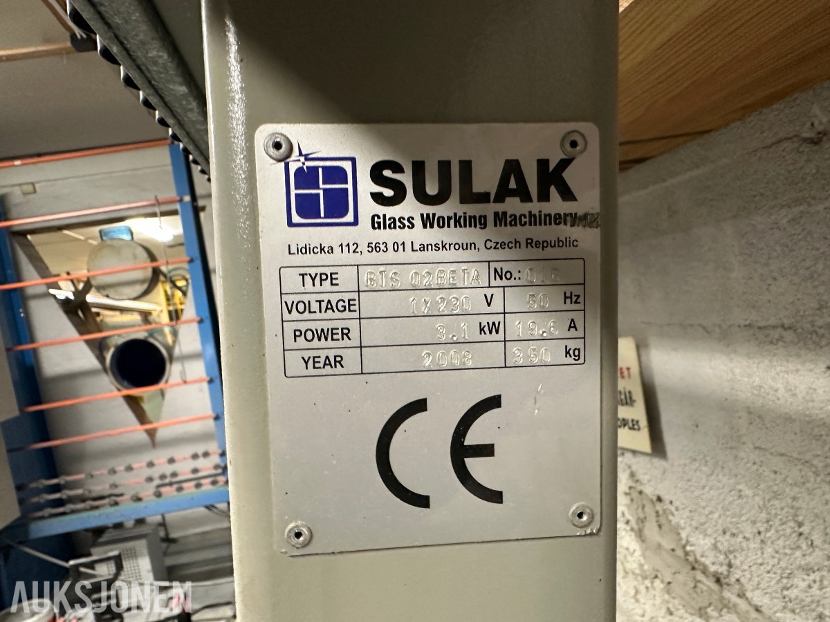 2008 Sulak BTS 02 Beta | Glasslipemaskin | Dobbel slipe-/poleringsspindel