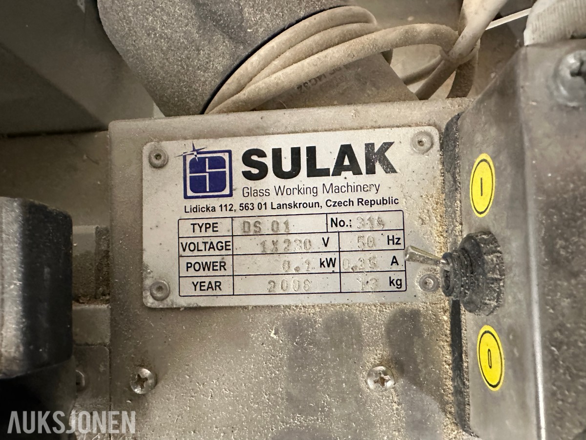 2008 Sulak BTS 02 Beta | Glasslipemaskin | Dobbel slipe-/poleringsspindel