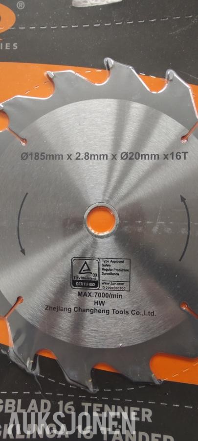 10stk Sirkelsagblader for tre 185x20mm, 16 tenner